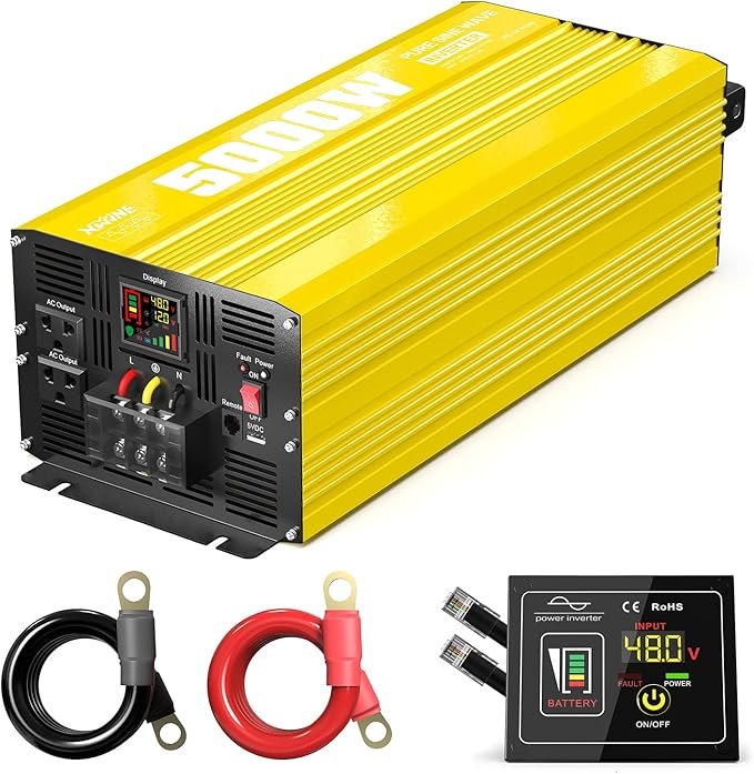 XWJNE Inversor de corriente de onda sinusoidal pura de 5000 W,