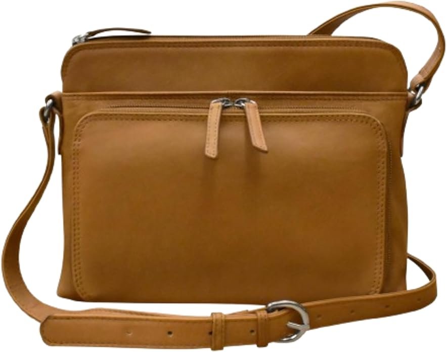 ili New York Bolsos cruzados de cuero genuino para mujer,