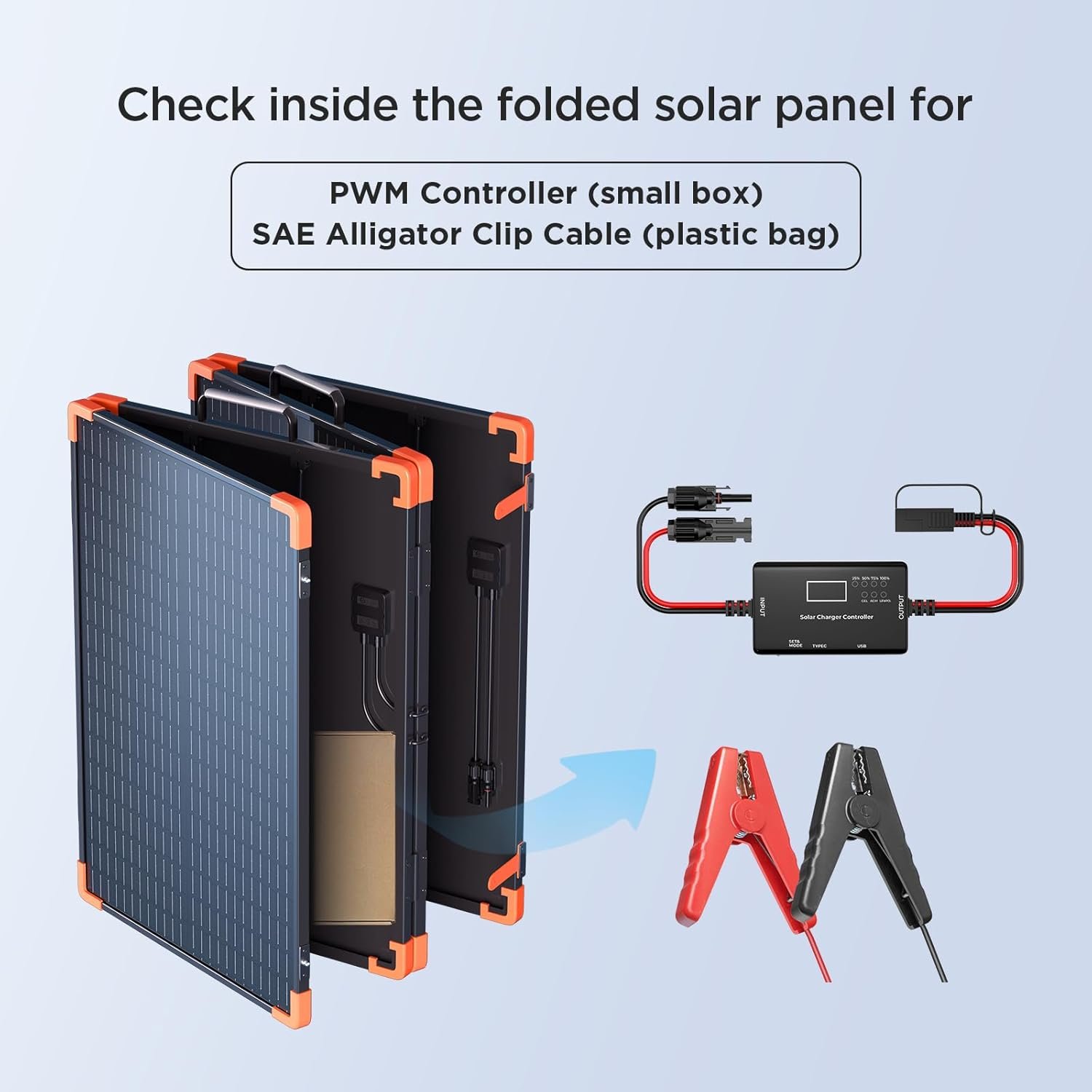ZOUPW Panel solar portátil de 200 W (vidrio templado), cargador solar monofónico plegable de alta resistencia para Jackery Explorer 1000 v2/EcoFlow Delta 2/Bluetooth, IP67 impermeable fuera de la red para respaldo de energía de camping RV