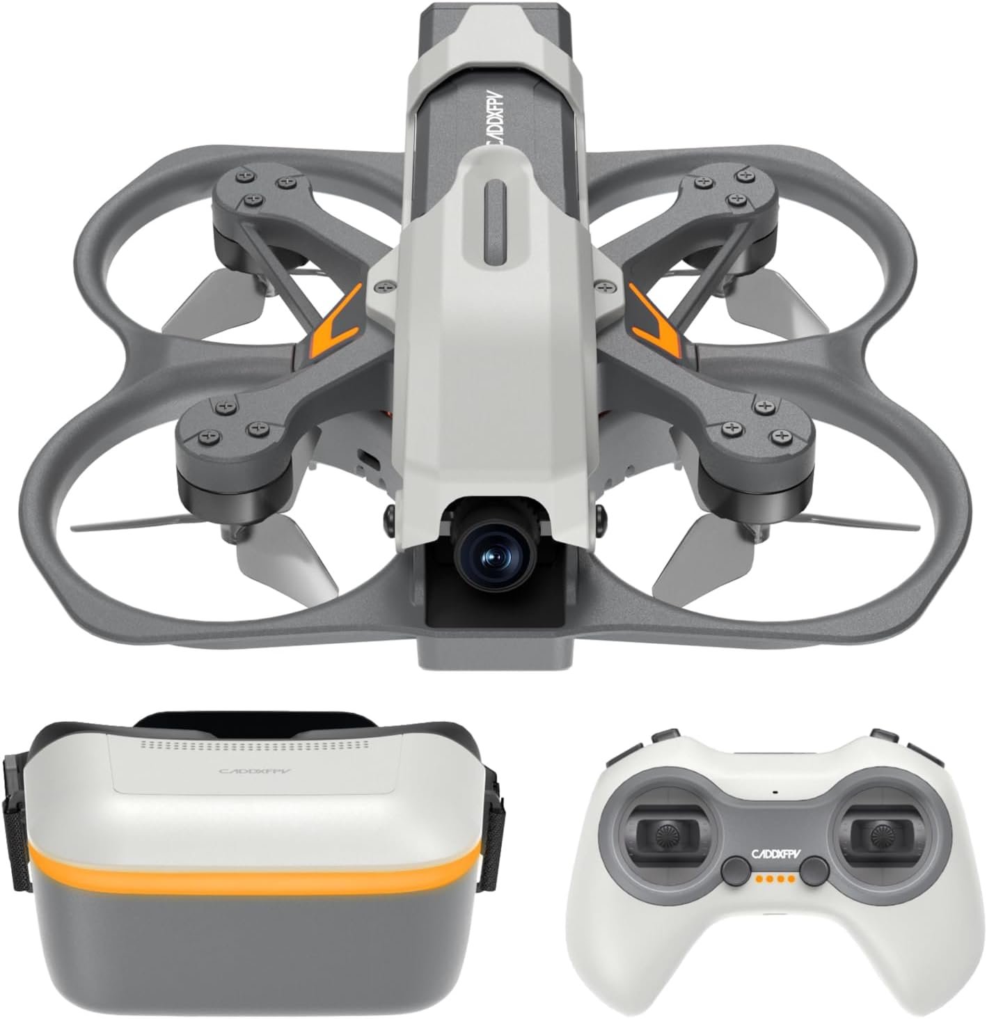 CADDXFPV Protos FPV Drone RTF Kit, Walksnail integrado 0.21 oz VTX, transmisión de video digital HD de 1080p/60fps, pantalla de gafas FPV de 4.5 pulgadas,